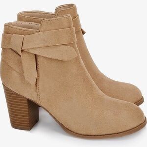 NEW PiePieBuy Women's size 8 Chelsea Pump Ankle Boots with tie knot and heel